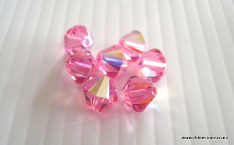 Swarovski Bicone Art 5328 Rose AB 4mm